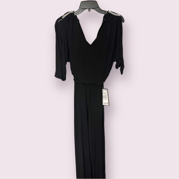 NWT Black Formal Elegant Pant Suit with rhinestones - Picture 2 of 6